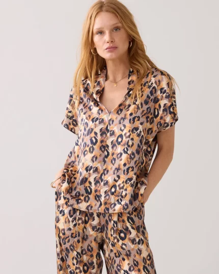 Summum V-hals top panterprint