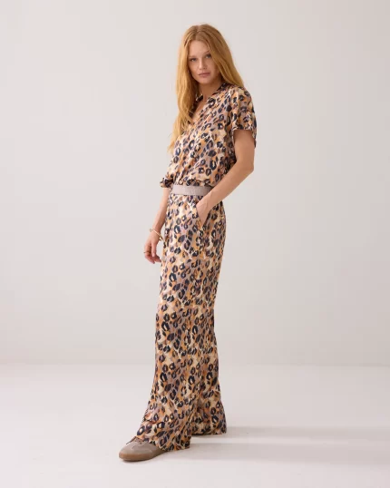 Summum Wijde broek panterprint