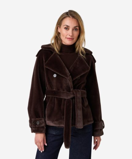 Ibana Cristel fake fur mantel