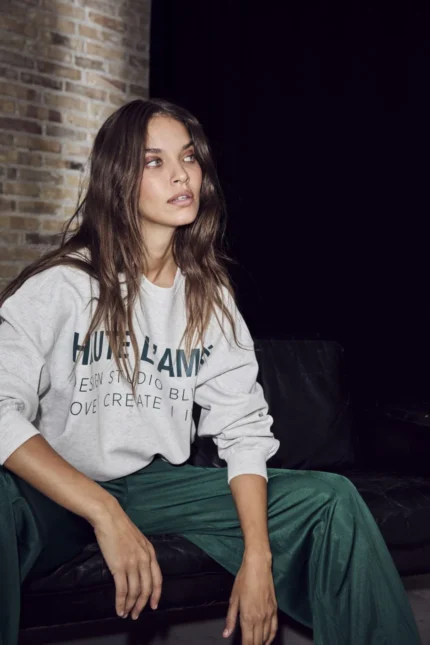 Haute L'Amitié maxi split logo sweat