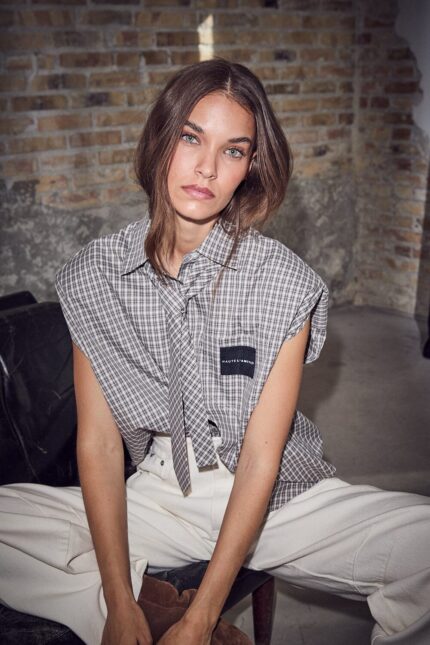 Haute L'Amitié Chess tie blouse