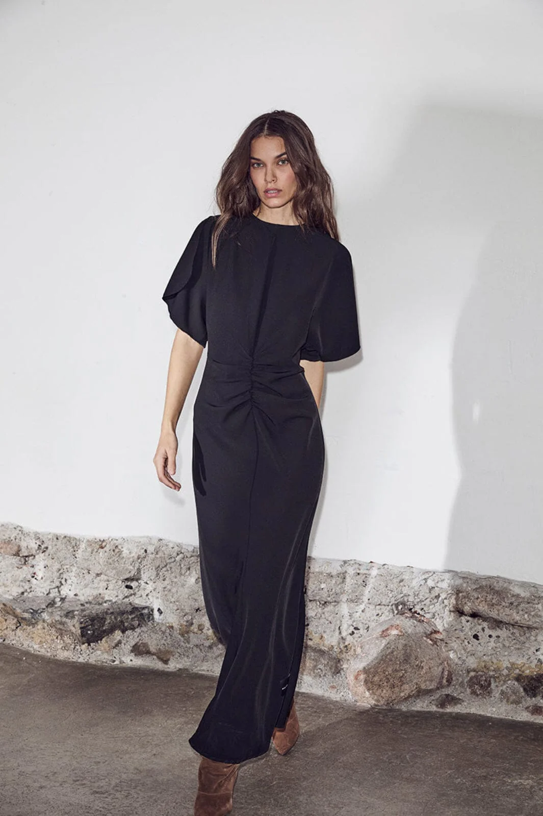 haute-lamitie-satari-long-gather-dress-hl10630-black-kjoler-741291