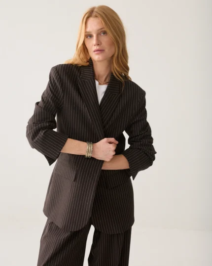 Summum gestreepte boyfriend blazer