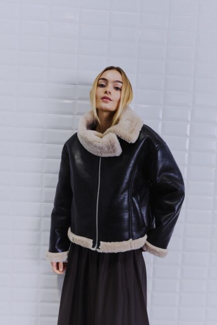 Withblack pop aviator jacket